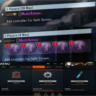 BO3 | Black ops 3 | Level 1000 + MODDED COLORED NAME + Dark Matter + UNLOCK ALL (ALL SPECIALIST) *PS4/5*