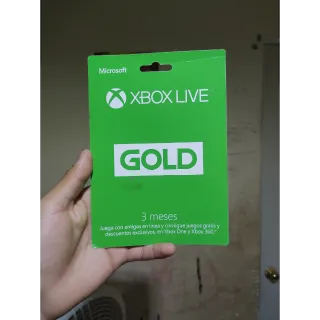 Xbox Live Gold 3 meses (Game pass Core)