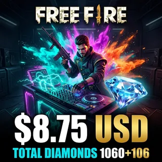 Free Fire 1060+106 Diamonds (1166 Total) LATAM/USA / Diamantes Free Fire 1060+106 (1166 Total) LATAM/USA