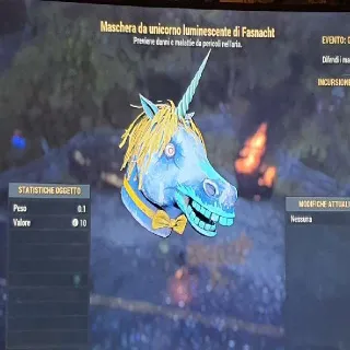 Fasnacht Unicorn Glowing Mask
