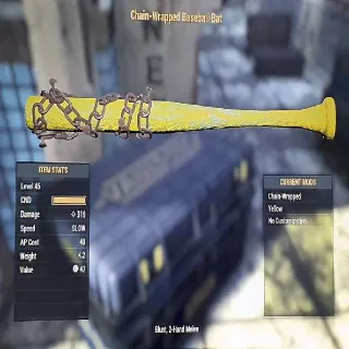 chain wrapped baseball bat