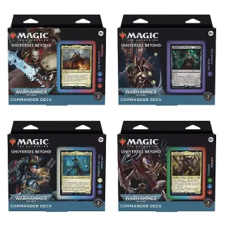 Set of 4 Magic Warhammer 40K Universes Beyond Commander Decks