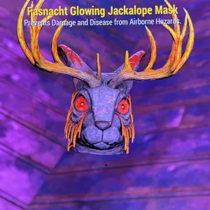 Glowing Jackalope Mask