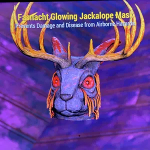 Glowing Jackalope Mask