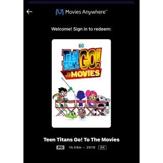 Teen Titans Go! To the Movies (2018) / v5*🇺🇸 / 4K UHD MOVIESANYWHERE