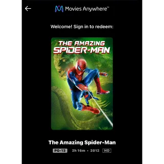 The Amazing Spider-Man (2012) / 93n1🇺🇸 / HD MOVIESANYWHERE