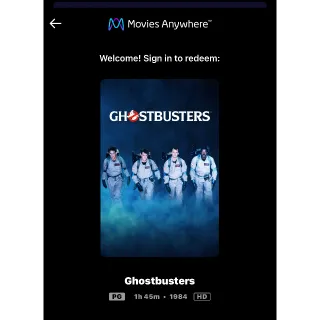 Ghostbusters (1984) / 🇺🇸 / HD MOVIESANYWHERE 