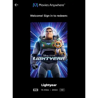 Lightyear (2022) / 93lk🇺🇸 / HD MOVIESANYWHERE