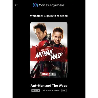 Ant-Man and the Wasp (2018) / nvnw🇺🇸 / 4K UHD MOVIESANYWHERE 