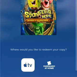 The SpongeBob Movie Search For SquarePants / 4K ITUNES OR 4K FANDANGO