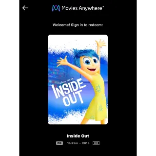 Inside Out (2015) / xate🇺🇸 / HD MOVIESANYWHERE