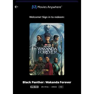 Black Panther: Wakanda Forever (2022) / cnh2🇺🇸 / HD MOVIESANYWHERE