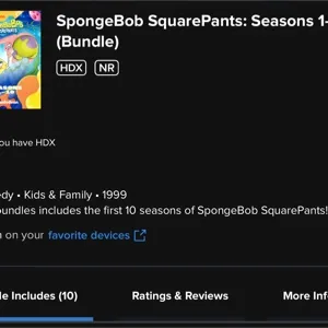 SPONGEBOB SQUAREPANTS - Season 1-10 Bundle - 🇺🇸 HD FAH