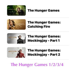 THE HUNGER GAMES 4-Movie Collection / yafj🇺🇸 / 4K UHD ITUNES