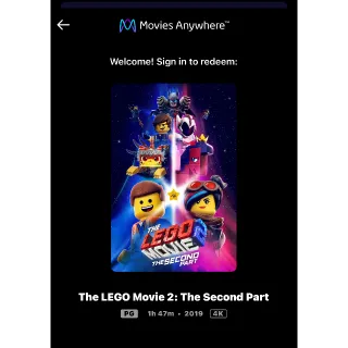 The Lego Movie 2: The Second Part (2019) / 🇺🇸 / 4K UHD MOVIESANYWHERE