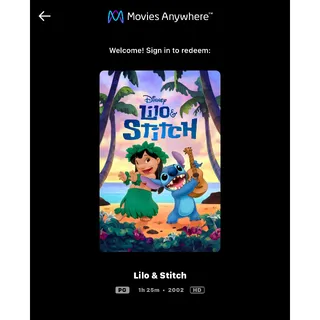 Lilo & Stitch (2002) / zfks🇺🇸 / HD MOVIESANYWHERE 