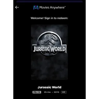Jurassic World (2015) / 8k27🇺🇸 / HD MOVIESANYWHERE 