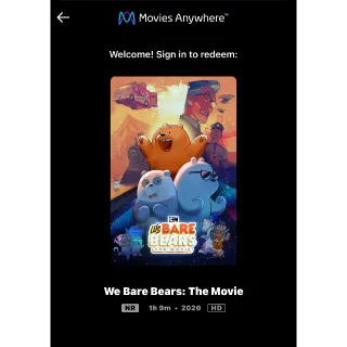 We Bare Bears: The Movie (2020) / 🇺🇸 / HD MOVIESANYWHERE 