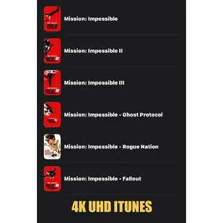 MISSION: IMPOSSIBLE 6-Movie Collection / 4K UHD ITUNES