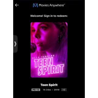 Teen Spirit (2019) / 🇺🇸 / HD MOVIESANYWHERE