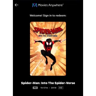 Spider-Man: Into the Spider-Verse (2018) / 9r44🇺🇸 / HD MOVIESANYWHERE 