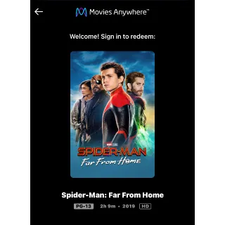 Spider-Man: Far From Home (2019) / 9va1🇺🇸 / HD MOVIESANYWHERE 