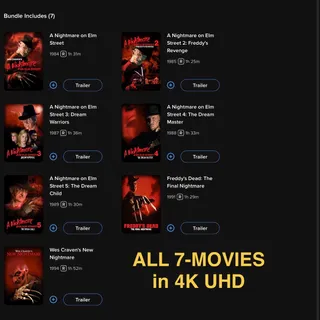 A Nightmare on Elm Street 7-Movie Collection / 4K MOVIESANYWHERE