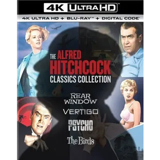 ALFRED HITCHCOCK 4-Movie Collection / 🇺🇸 / Rear Window + Vertigo + Psycho + The Birds / 4K UHD MOVIESANYWHERE