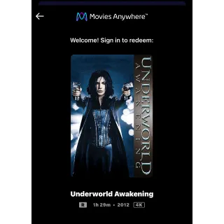 Underworld (4) Awakening (2012) / 🇺🇸 / 4K UHD MOVIESANYWHERE 