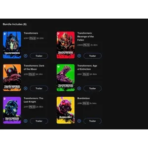 TRANSFORMERS 6-Movie Collection / 4K UHD FANDANGO