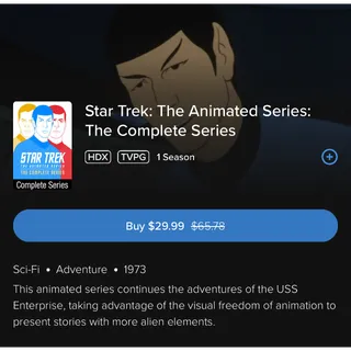 STAR TREK THE COMPLETE ANIMATED SERIES / 🇺🇸 / HD FAH / VUDU