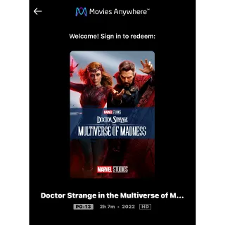 Doctor Strange (2) in the Multiverse of Madness (2022) / zzfi🇺🇸 / HD MOVIESANYWHERE