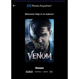 Venom (2018) / 🇺🇸 / SD MOVIESANYWHERE