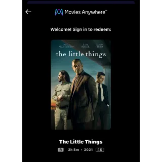 The Little Things (2021) / *qp2🇺🇸 / 4K UHD MOVIESANYWHERE 