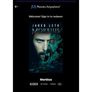 Morbius (2022) / 5985🇺🇸 / 4K UHD MOVIESANYWHERE