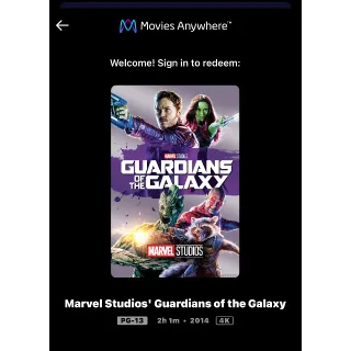 Guardians of the Galaxy (2014) / ‘’🇺🇸 / 4K UHD MOVIESANYWHERE 