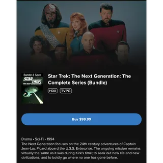 STAR TREK THE NEXT GENERATION - THE COMPLETE SERIES / 🇺🇸 / HD FAH / VUDU