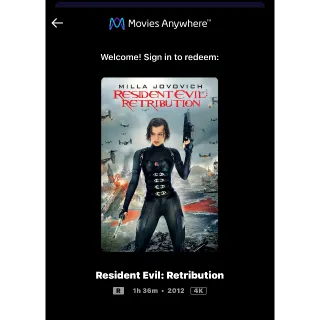 Resident Evil 5: Retribution (2012) / xpg4🇺🇸 / 4K UHD MOVIESANYWHERE