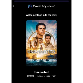 Uncharted (2022) / 🇺🇸 / SD MOVIESANYWHERE