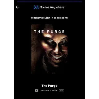 The Purge (2013) / 🇺🇸 / 4K UHD MOVIESANYWHERE