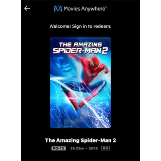 The Amazing Spider-Man 2 (2014) / yhk9🇺🇸 / HD MOVIESANYWHERE