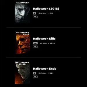 Halloween Trilogy / 🇺🇸 / 4K MOVIESANYWHERE