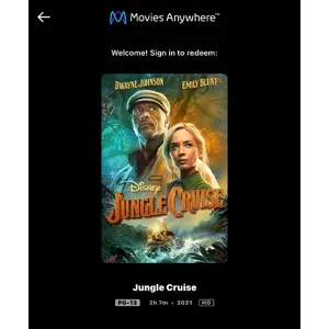 Jungle Cruise (2021) / 488n🇺🇸 / HD MOVIESANYWHERE