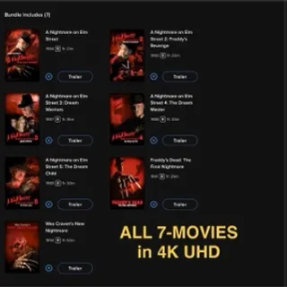 A Nightmare on Elm Street 7-Movie Collection / 4K MOVIESANYWHERE