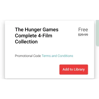 THE HUNGER GAMES 4-Movie Collection / b6d5🇺🇸 / HD GOOGLEPLAY