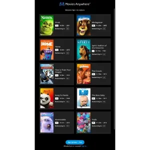 DREAMWORKS 10-Movie Collection / HD MOVIESANYWHERE