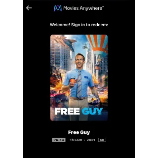 Free Guy (2021) / wta7🇺🇸 / 4K UHD MOVIESANYWHERE