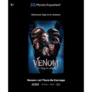 Venom: Let There Be Carnage / 1658🇺🇸 / SD MOVIESANYWHERE