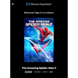 The Amazing Spider-Man 2 (2014) / 7p80🇺🇸 / HD MOVIESANYWHERE