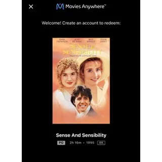 Sense and Sensibility (1995) / 🇺🇸 / 4K UHD MOVIESANYWHERE